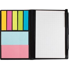 ＰＶＣ付箋メモ（ペン付） ブラック・ホワイト S3206画像