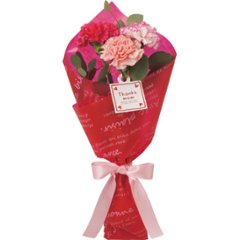 【母の日専用】アンリ・シャルパンティエ　フィナンシェと母の日花束のセット商品のお届け期間：5.6(水)～5.10(日)。5月6日以降のご注文は「遅れてごめんね」対応となります。画像