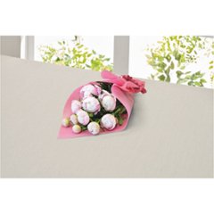 【母の日専用】シャクヤクの花束商品のお届け期間：5.6(水)～5.10(日)。5月6日以降のご注文は「遅れてごめんね」対応となります。画像