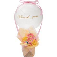 【母の日専用】フラワー×バルーンアレンジ　サンキュー商品のお届け期間：5.6(水)～5.10(日)。5月6日以降のご注文は「遅れてごめんね」対応となります。の画像