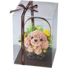 【母の日専用】フラワーパピー トイプードル商品のお届け期間：5.6(水)～5.10(日)。5月6日以降のご注文は「遅れてごめんね」対応となります。の画像