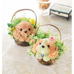 【母の日専用】フラワーパピー トイプードル商品のお届け期間：5.6(水)～5.10(日)。5月6日以降のご注文は「遅れてごめんね」対応となります。画像