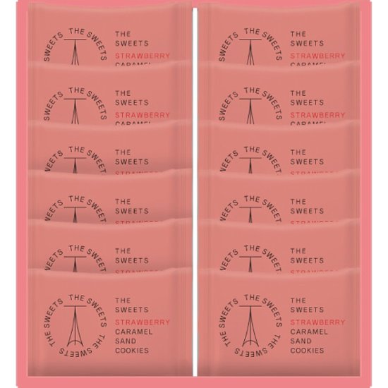 【母の日専用】ザ・スウィーツ　苺キャラメルサンドクッキー（１２個）商品のお届け期間：5.6(水)～5.10(日)。5月6日以降のご注文は「遅れてごめんね」対応となります。画像