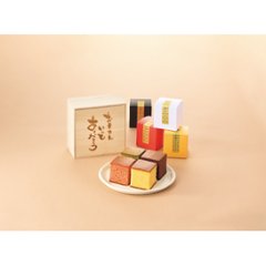 【母の日専用】京都　三源庵　お福分けカステラ４個セット桐箱入り商品のお届け期間：5.6(水)～5.10(日)。4月29日以降のご注文は「遅れてごめんね」対応となります。画像