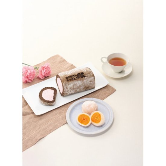 【母の日専用】新杵堂　母の日ロールケーキ＆みかん大福セット商品のお届け期間：5.6(水)～5.10(日)。5月1日以降のご注文は「遅れてごめんね」対応となります。画像