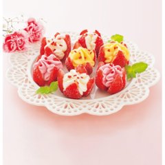 【母の日専用】博多あまおう　花いちごのアイス（７個）商品のお届け期間：5.6(水)～5.10(日)。4月27日以降のご注文は「遅れてごめんね」対応となります。画像