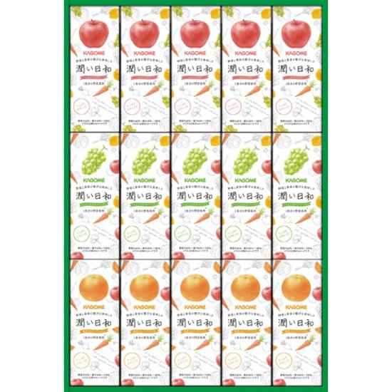 【母の日専用】カゴメ　潤い日和（１５本）商品のお届け期間：5.6(水)～5.10(日)。5月6日以降のご注文は「遅れてごめんね」対応となります。画像