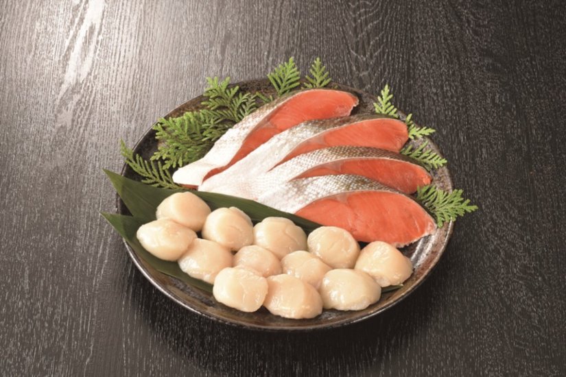 【北海道直送】 カネサン佐藤水産 紅鮭・ほたて貝柱詰合せ 【全国送料込】(沖縄・離島除く)画像