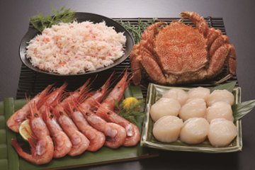【北海道直送】 カネコメ田中水産 毛がに・甘えび・ほたて・おおずわいがにほぐし身セット 【全国送料込】(沖縄・離島除く)画像