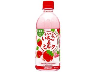 サンガリア まろやかいちご＆ミルク Ｐ５００ｍｌ  ×24 【全国送料無料】(一部地域別途)の画像