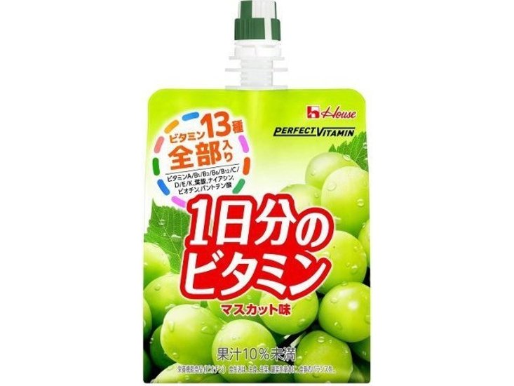 ハウスウェルネスフーズ ＰＶ１日分のビタミンゼリーマスカット味 ×24 【全国送料無料】(一部地域別途)画像
