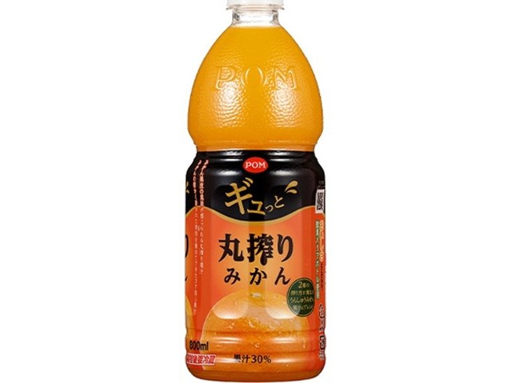 ＰＯＭ ギュっと丸搾りみかん ８００ｍｌ  ×6 【全国送料無料】(一部地域別途)画像