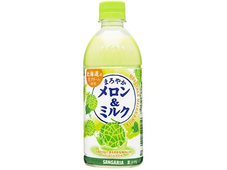 サンガリア まろやかメロン＆ミルク Ｐ５００ｍｌ   ×24 【全国送料無料】(一部地域別途)画像