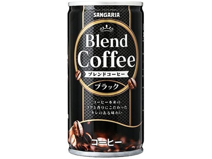 サンガリア ブレンドコーヒー ブラック１８５ｇ  ×30 【全国送料無料】(一部地域別途)画像
