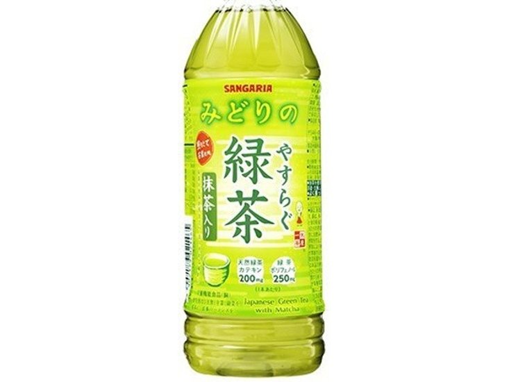 サンガリア やすらぐ抹茶入り緑茶Ｐ５００ｍｌ  ×24 【全国送料無料】(一部地域別途)画像