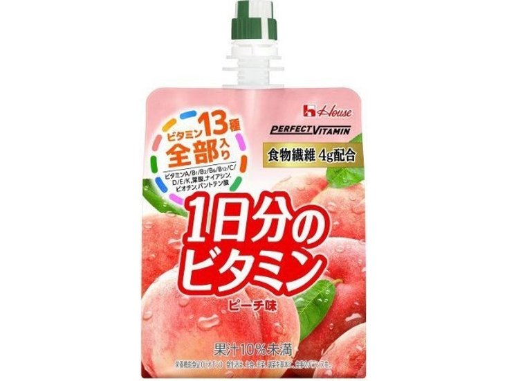 ハウスウェルネスフーズ １日分のビタミンゼリー食物繊維１８０ｇ  ×24 【全国送料無料】(一部地域別途)画像