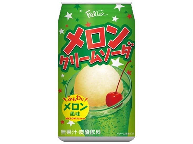 富永 メロンクリームソーダ ３５０ｍｌ ×24 【全国送料無料】(一部地域別途)画像