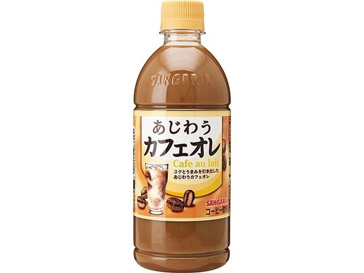 サンガリア あじわうカフェオレＰ５００ｍｌ  ×24 【全国送料無料】(一部地域別途)画像