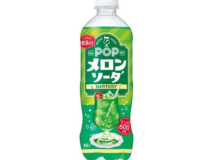 サントリー ＰＯＰメロンソーダＰ６００ｍｌ  ×24 【全国送料無料】(一部地域別途)画像