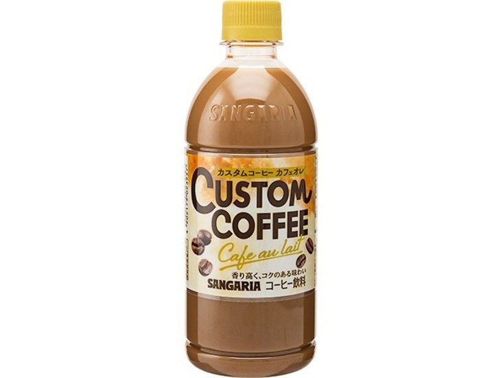 サンガリア カスタムコーヒーカフェオレＰ５００ｍｌ  ×24 【全国送料無料】(一部地域別途)画像