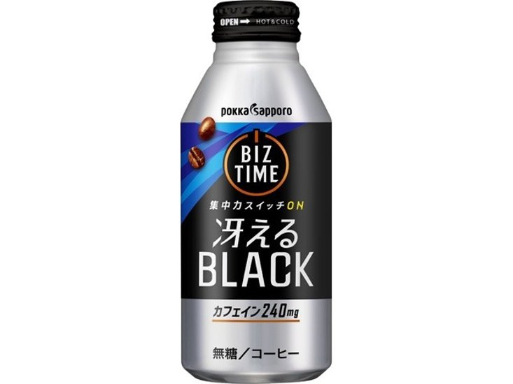 ポッカサッポロフード ビズタイム 冴えるブラックＢ缶３９０ｇ  ×24 【全国送料無料】(一部地域別途)画像