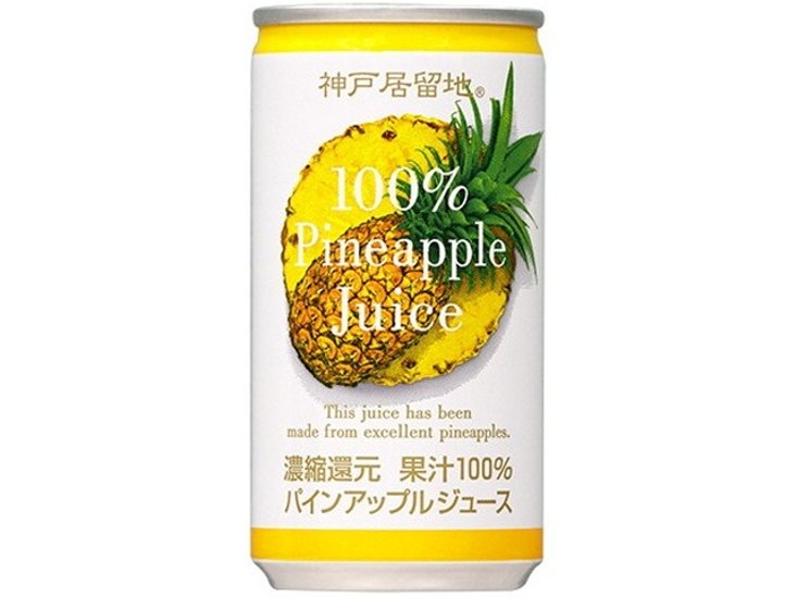神戸居留地 パインアップル１００％缶１８５ｇ ×30 【全国送料無料】(一部地域別途)画像