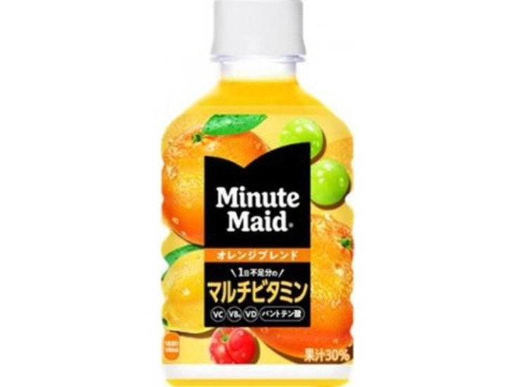 ミニッツメイド オレンジマルチビタミンＰ２８０ｍｌ  ×24 【全国送料無料】(一部地域別途)画像