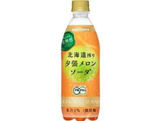 ポッカサッポロフード 北海道搾り夕張メロンソーダ Ｐ５００ｍｌ  ×24 【全国送料無料】(一部地域別途)の画像