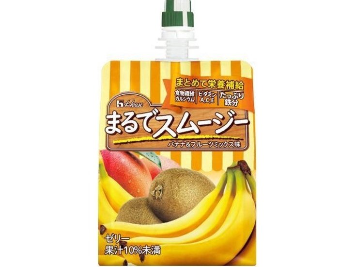 ハウスウェルネスフーズ まるでスムージーバナナ＆フルーツ１５０  ×24 【全国送料無料】(一部地域別途)画像