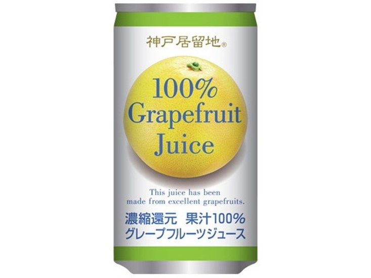 神戸居留地 グレープフルーツ１００％ 缶１８５ｇ ×30 【全国送料無料】(一部地域別途)画像