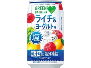 ＧＲＥＥＮダカラ 塩ライチ＆ヨーグルト缶３５０ｍｌ ×24 【全国送料無料】(一部地域別途)の画像