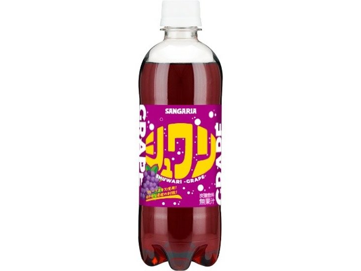 サンガリア シュワリ グレープＰ５００ｍｌ  ×24 【全国送料無料】(一部地域別途)画像