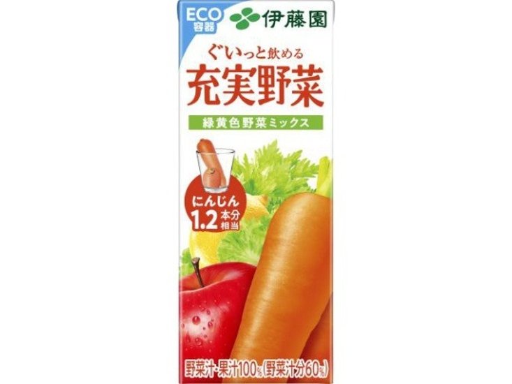 伊藤園 充実野菜 緑黄色野菜ミックス紙２００ｍｌ ×24 【全国送料無料】(一部地域別途)画像