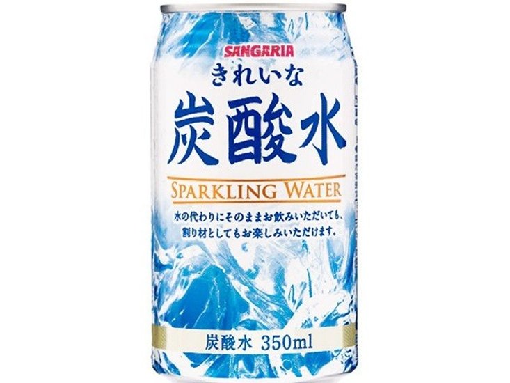 サンガリア きれいな炭酸水 缶３５０ｍｌ ×24 【全国送料無料】(一部地域別途)画像