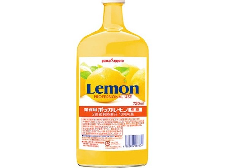 ポッカサッポロフード ポッカレモン 有糖７２０ｍｌ業務用 ×6 【全国送料無料】(一部地域別途)画像