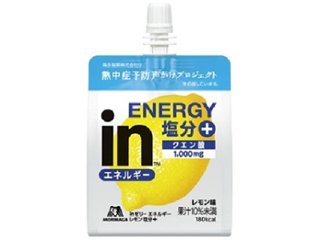 森永 ｉｎゼリーエネルギーレモン塩分プラス１８０ｇ  ×6 【全国送料無料】(一部地域別途)の画像