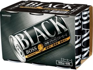 ボス ６缶パック 無糖ブラック ×5 【全国送料無料】(一部地域別途)の画像