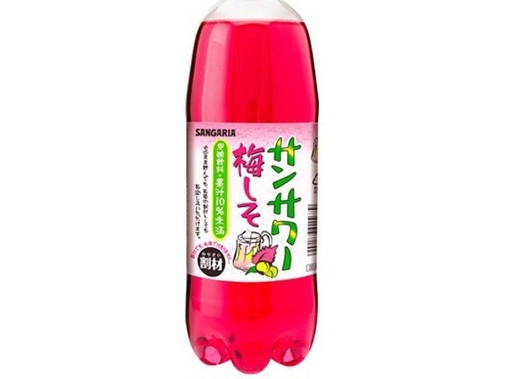 サンガリア サンサワー梅しそ １Ｌ ×12 【全国送料無料】(一部地域別途)画像