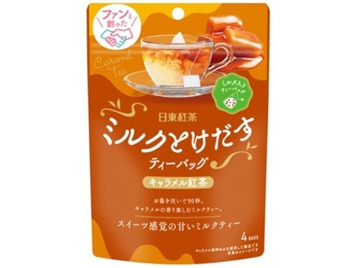日東紅茶 ミルクとけだすＴＢキャラメル紅茶４袋入 ×24 【全国送料無料】(一部地域別途)画像