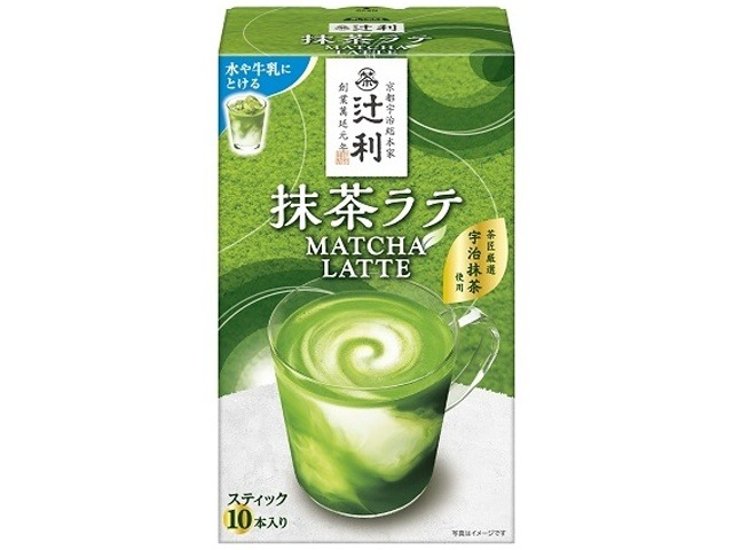 片岡物産 辻利 抹茶ラテ１０Ｐ   ×4 【全国送料無料】(一部地域別途)画像