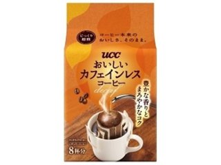ＵＣＣ おいしいカフェインレスコーヒードリップ８Ｐ  ×12 【全国送料無料】(一部地域別途)の画像
