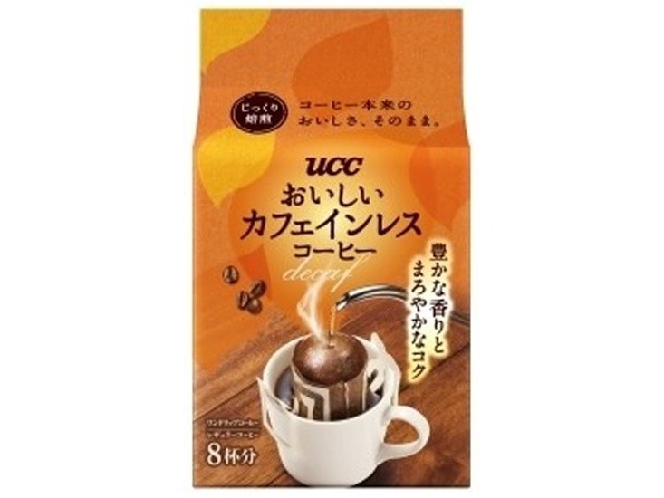 ＵＣＣ おいしいカフェインレスコーヒードリップ８Ｐ  ×12 【全国送料無料】(一部地域別途)画像