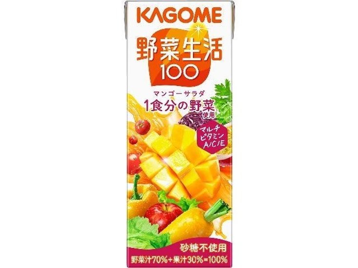 カゴメ 野菜生活マンゴーサラダ紙２００ｍｌ   ×24 【全国送料無料】(一部地域別途)画像
