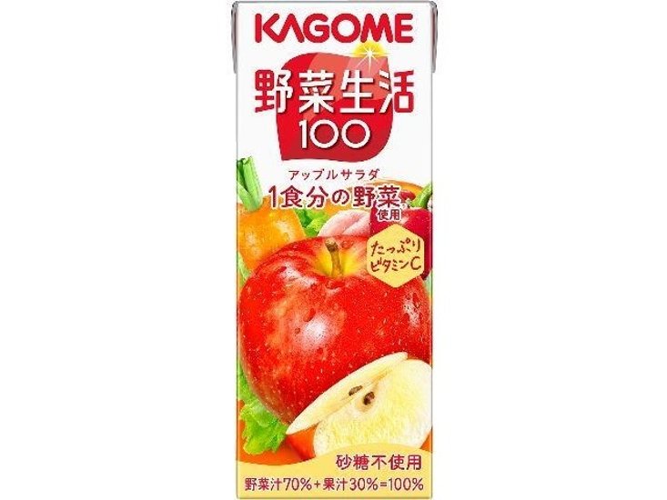 カゴメ 野菜生活 アップルサラダ紙２００ｍｌ ×24 【全国送料無料】(一部地域別途)画像