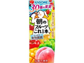 カゴメ 朝のフルーツこれ一本リーフパック２００ｍｌ  ×24 【全国送料無料】(一部地域別途)の画像