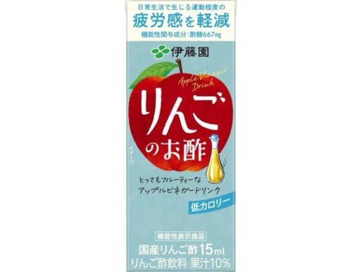伊藤園 機能性表示食品りんごのお酢 紙２００ｍｌ ×24 【全国送料無料】(一部地域別途)画像