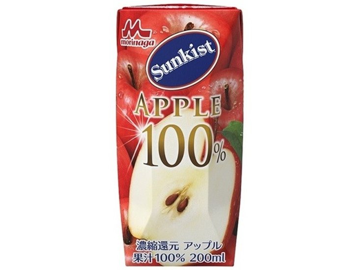 サンキスト １００％アップル 紙２００ｍｌ ×24 【全国送料無料】(一部地域別途)画像
