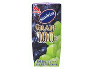 サンキスト １００％グレープ 紙２００ｍｌ ×24 【全国送料無料】(一部地域別途)の画像