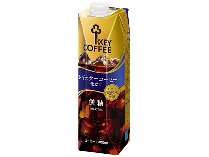 キー １Ｌリキッドコーヒー微糖テトラプリズマ  ×6 【全国送料無料】(一部地域別途)画像