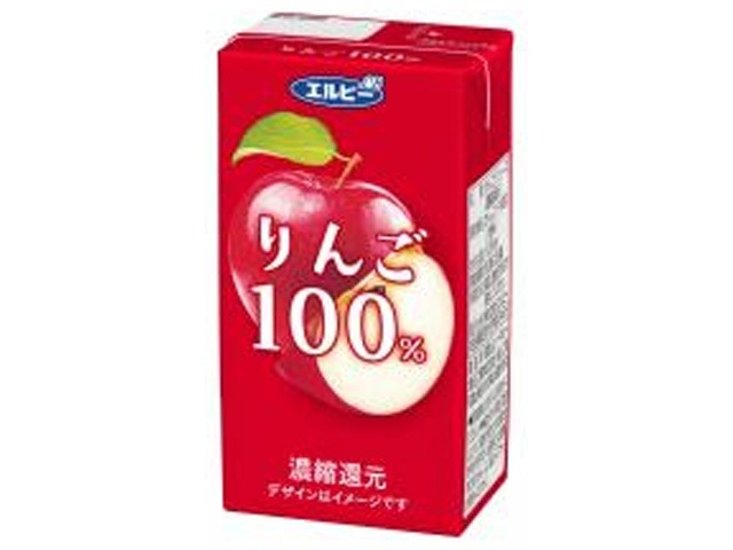 エルビー りんご１００％ジュース紙１２５ｍｌ ×24 【全国送料無料】(一部地域別途)画像